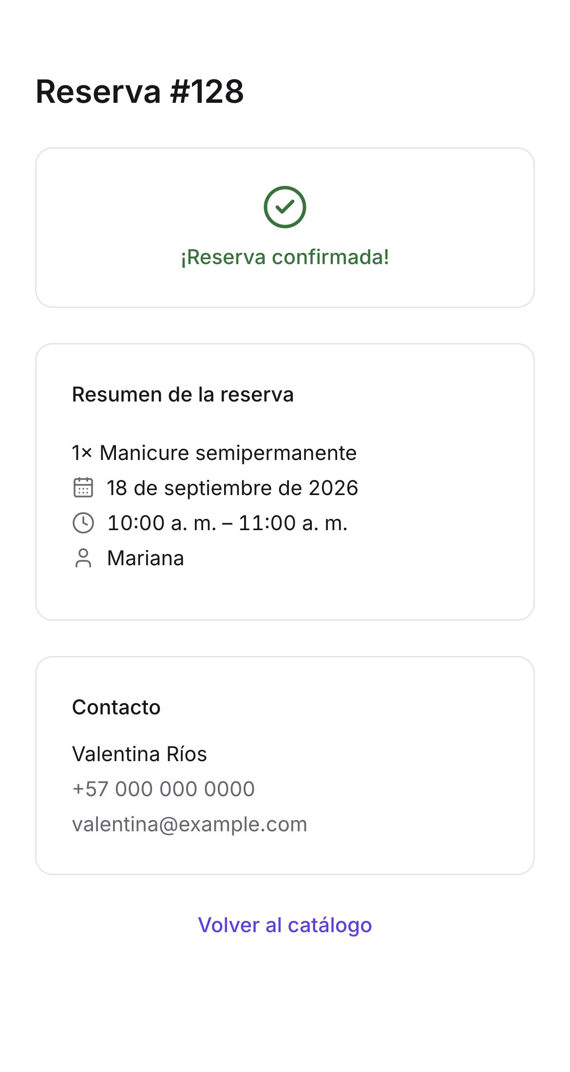 Confirmación de reserva · Alma Studio